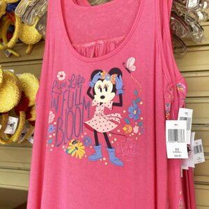 Disney Flower and Garden 2021 Pink Minnie Mouse Tank Top Women Size L - NWT